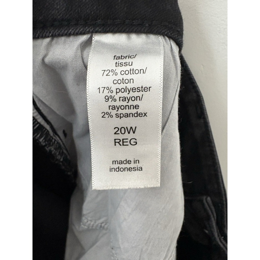 Maurices Flare‎ Jeans Womens 20W High Rise Button Fly Distressed Black Flare - Picture 4 of 4